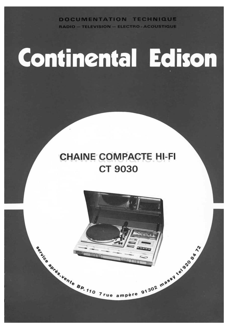 ContinentalEdisonCT9030 维修电路图 原理图.pdf_第1页