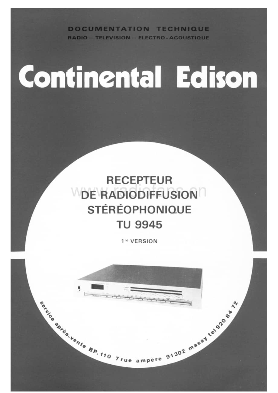 ContinentalEdisonTU9945 维修电路图 原理图.pdf_第1页