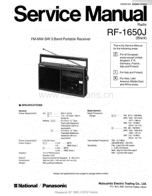Panasonic_RF-1650J_sch 电路图 维修原理图.pdf