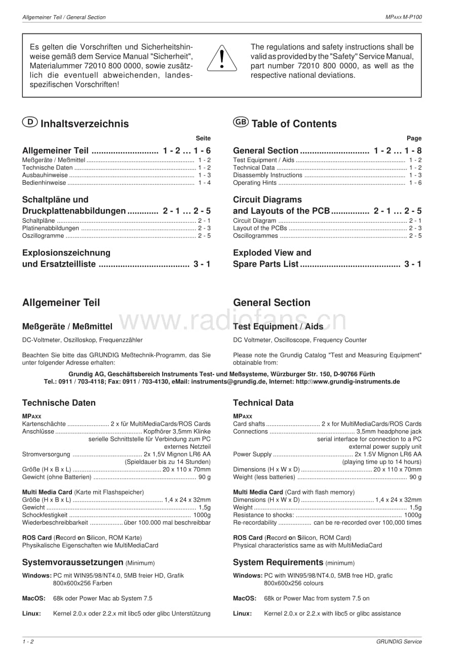 GrundigMPAXXMP100 维修电路图、原理图.pdf_第2页