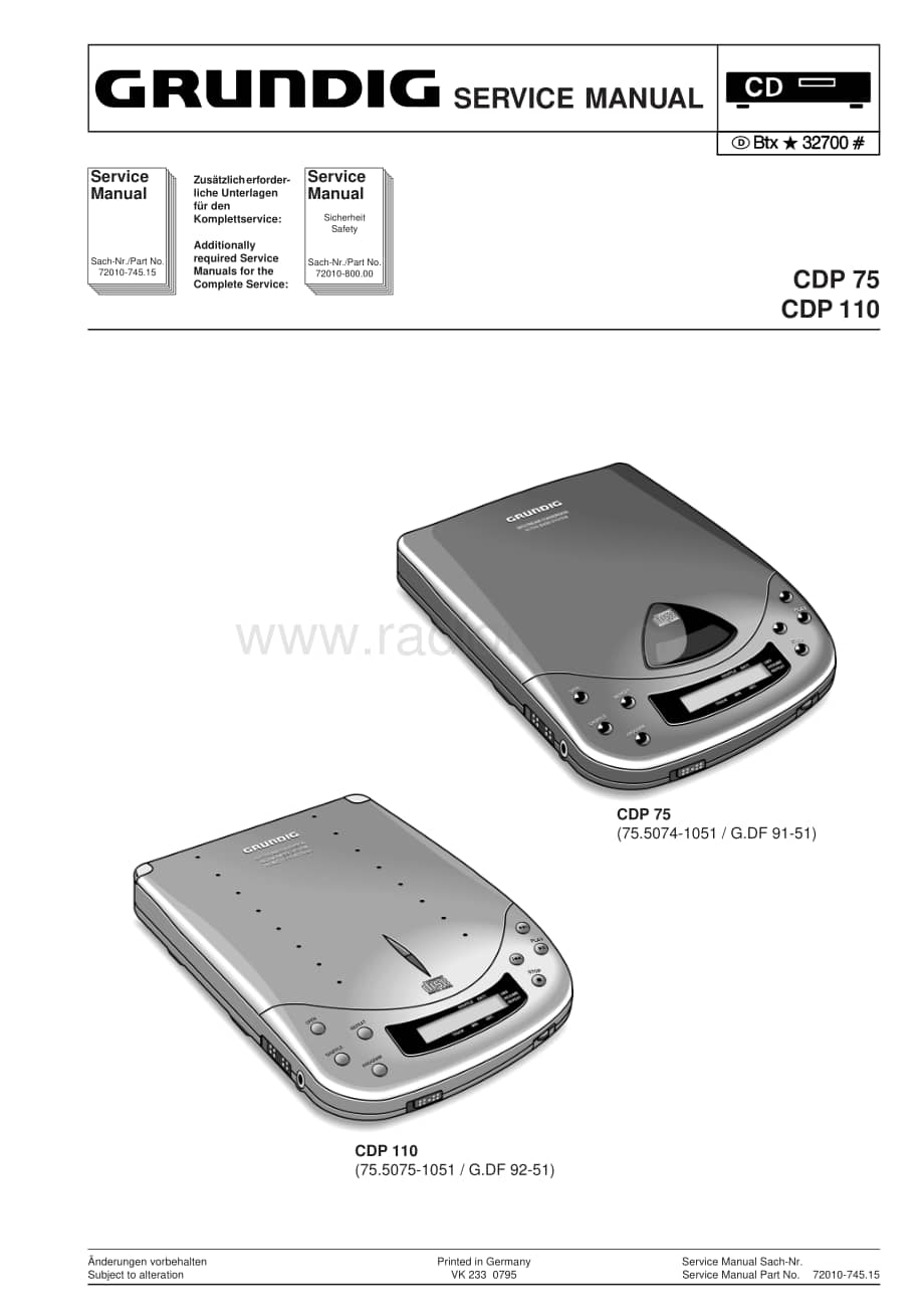 GrundigCDP110 维修电路图、原理图.pdf_第1页