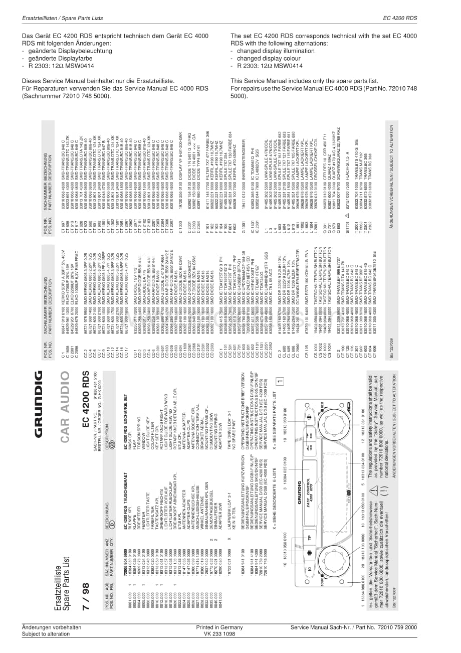 GrundigEC4200RDS 维修电路图、原理图.pdf_第2页