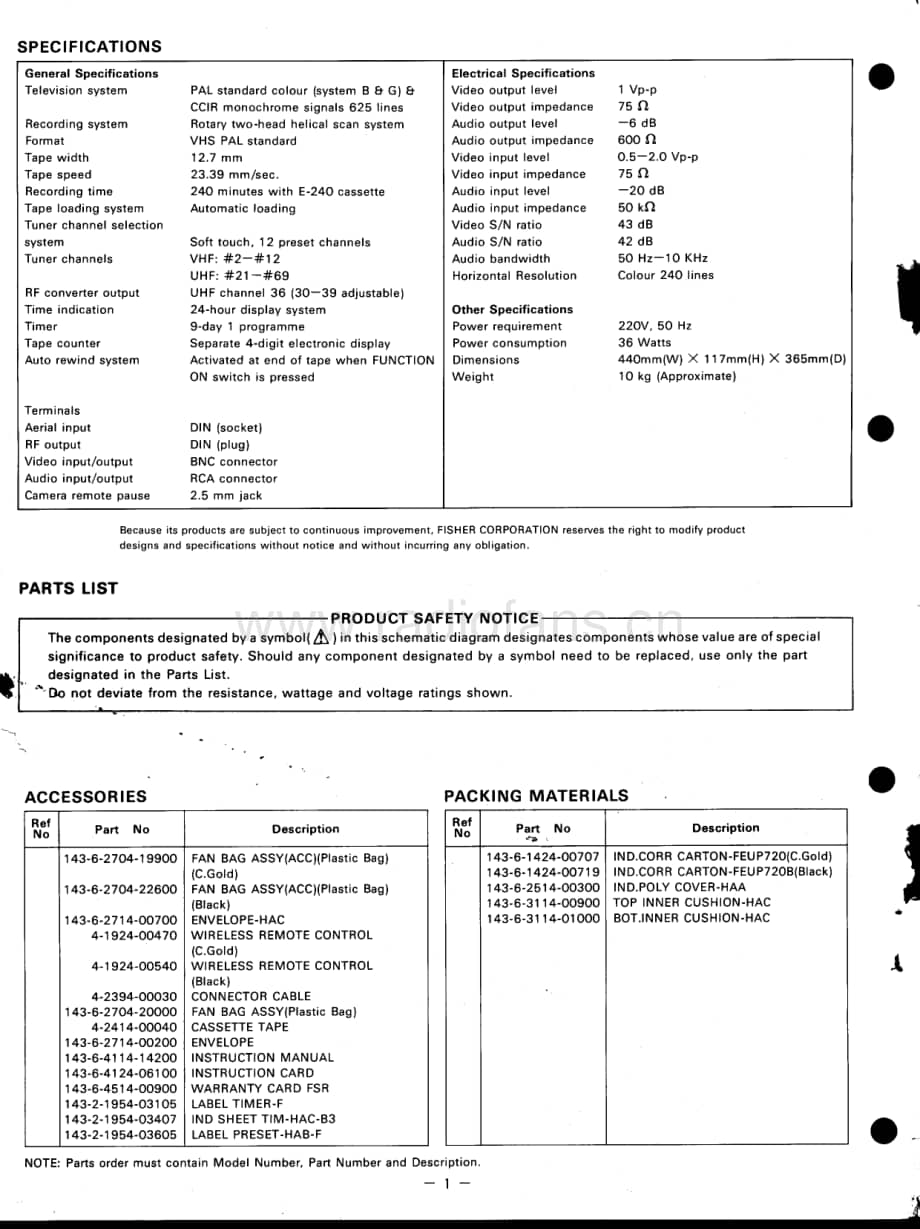 FisherFVHP720ServiceManual 电路原理图.pdf_第2页