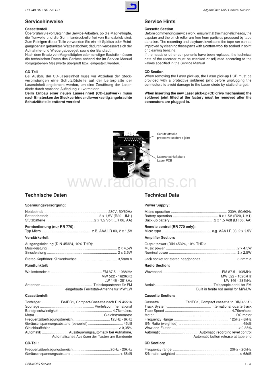 GrundigRR770CD 维修电路图、原理图.pdf_第3页