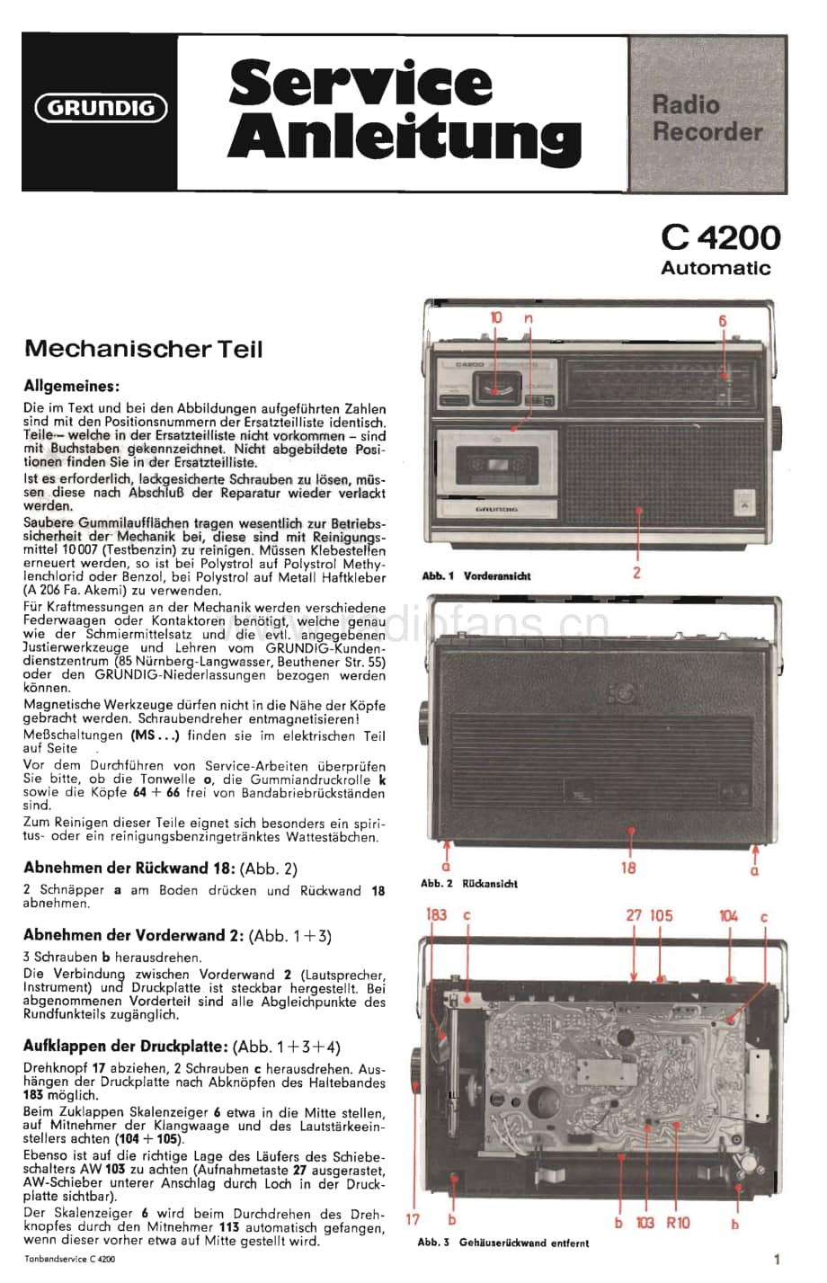 GrundigC4200AUTOMATIC 维修电路图、原理图.pdf_第1页