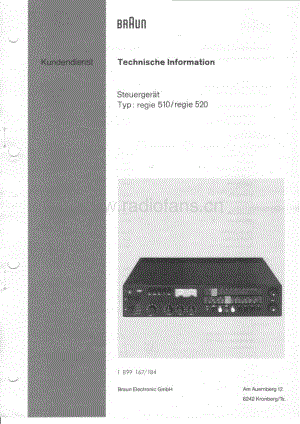 BraunRegie520ServiceManual电路原理图.pdf