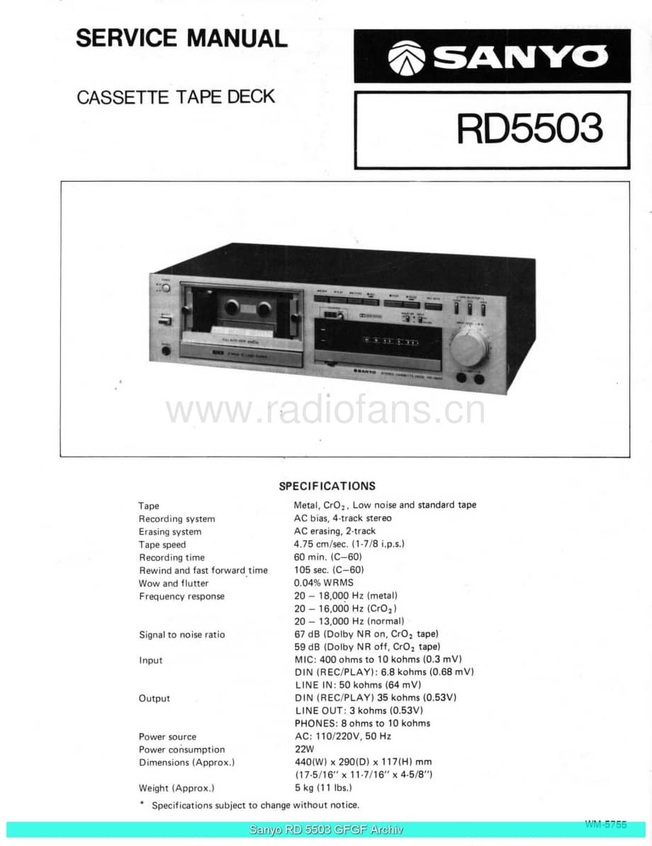 Sanyo_RD5503_sch 电路图 维修原理图.pdf_第1页