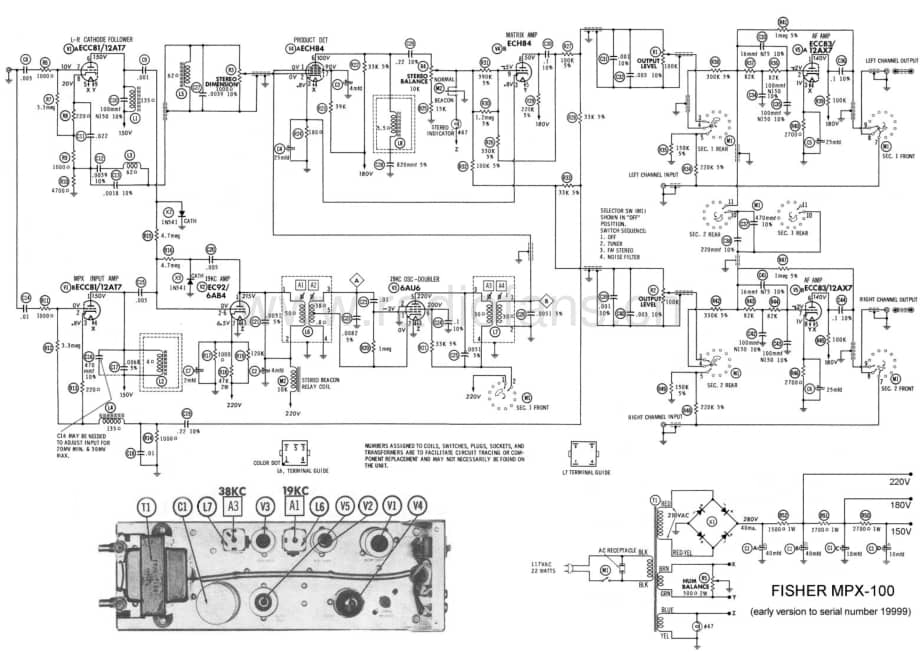 FisherMPX100Schematic电路原理图 维修电路图 原理图.pdf_第1页