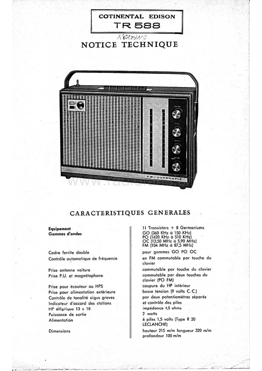 ContinentalEdisonTR588 维修电路图 原理图.pdf_第1页