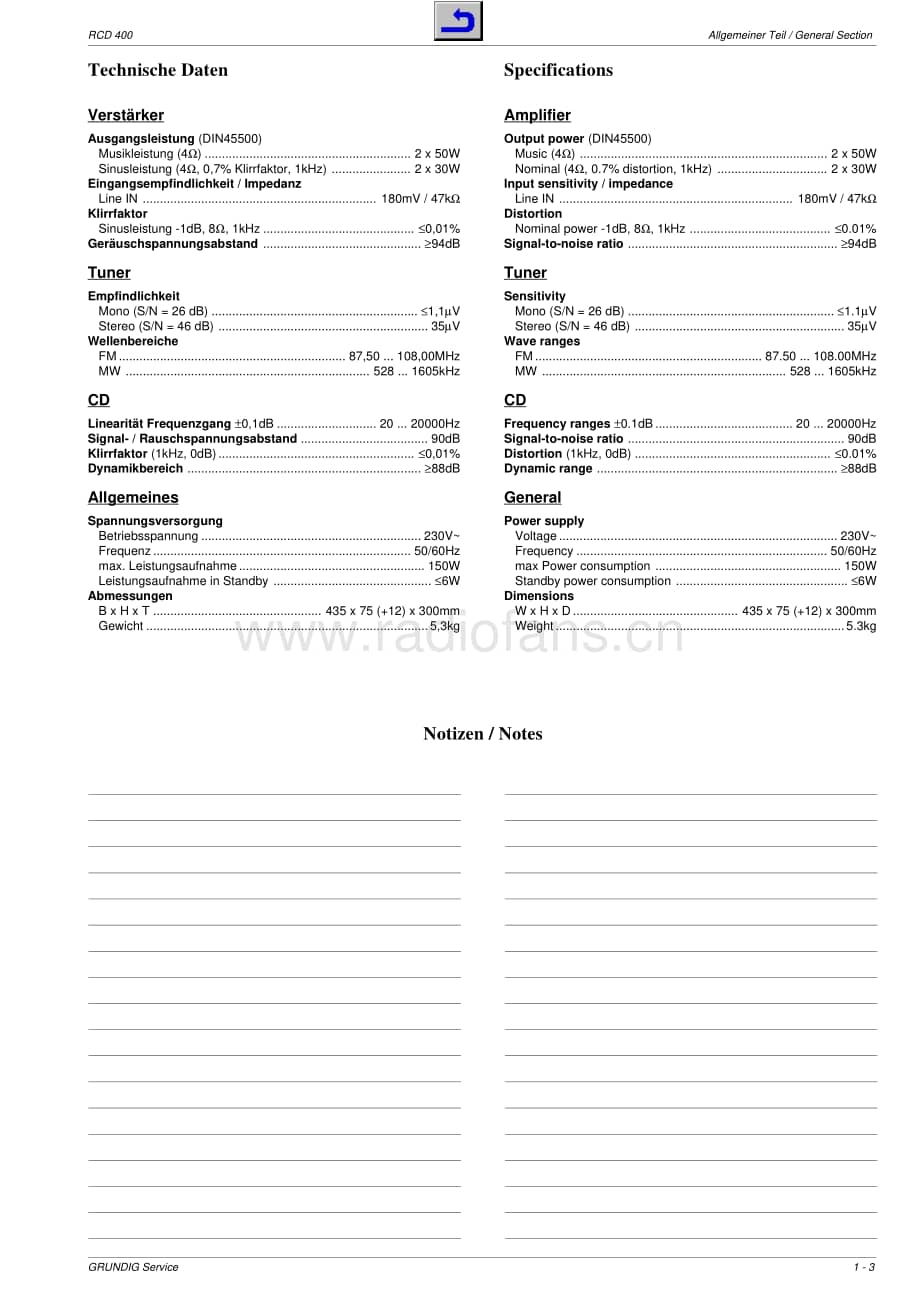 GrundigRCD400 维修电路图、原理图.pdf_第3页