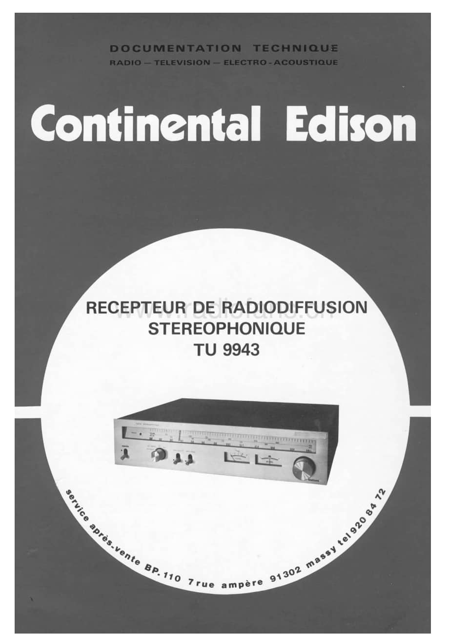ContinentalEdisonTU9943 维修电路图 原理图.pdf_第1页