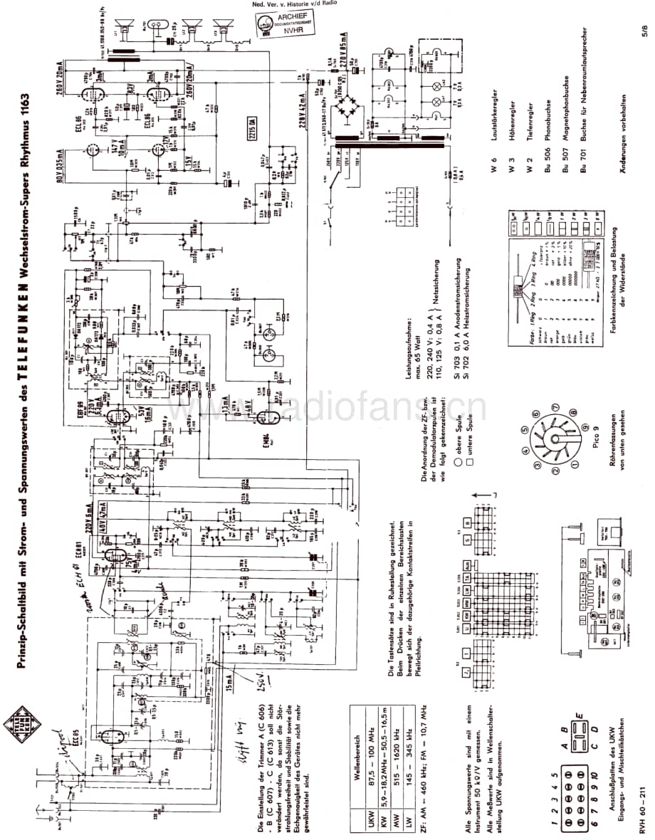 Telefunken_1163 维修电路图 原理图.pdf_第1页