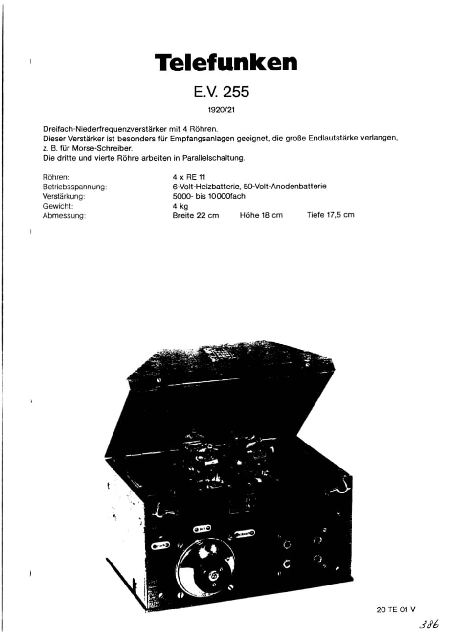 TelefunkenEV255维修电路图、原理图.pdf_第1页