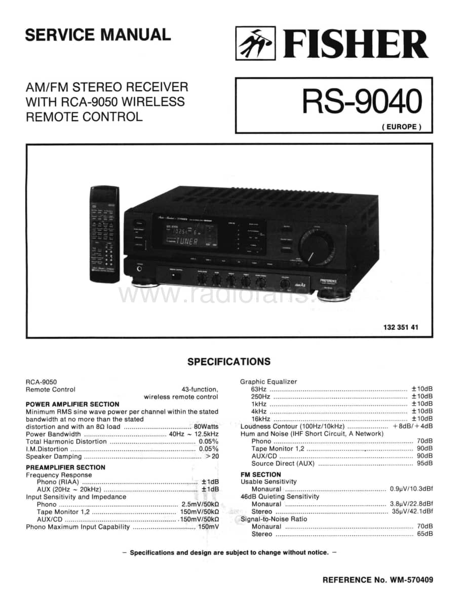 FisherRS9040Schematic电路原理图 维修电路图 原理图.pdf_第1页