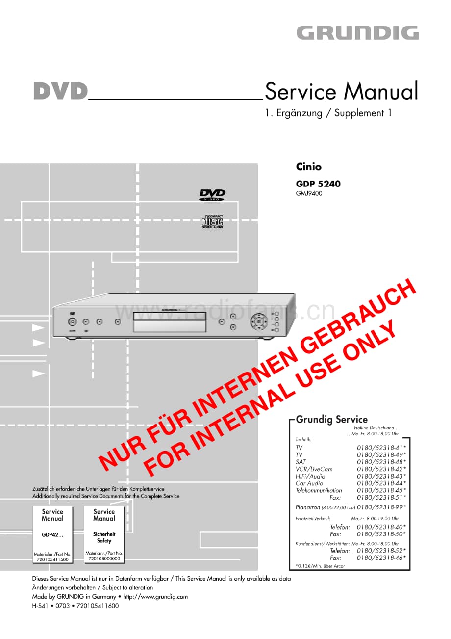 GrundigGDP5240 维修电路图、原理图.pdf_第1页