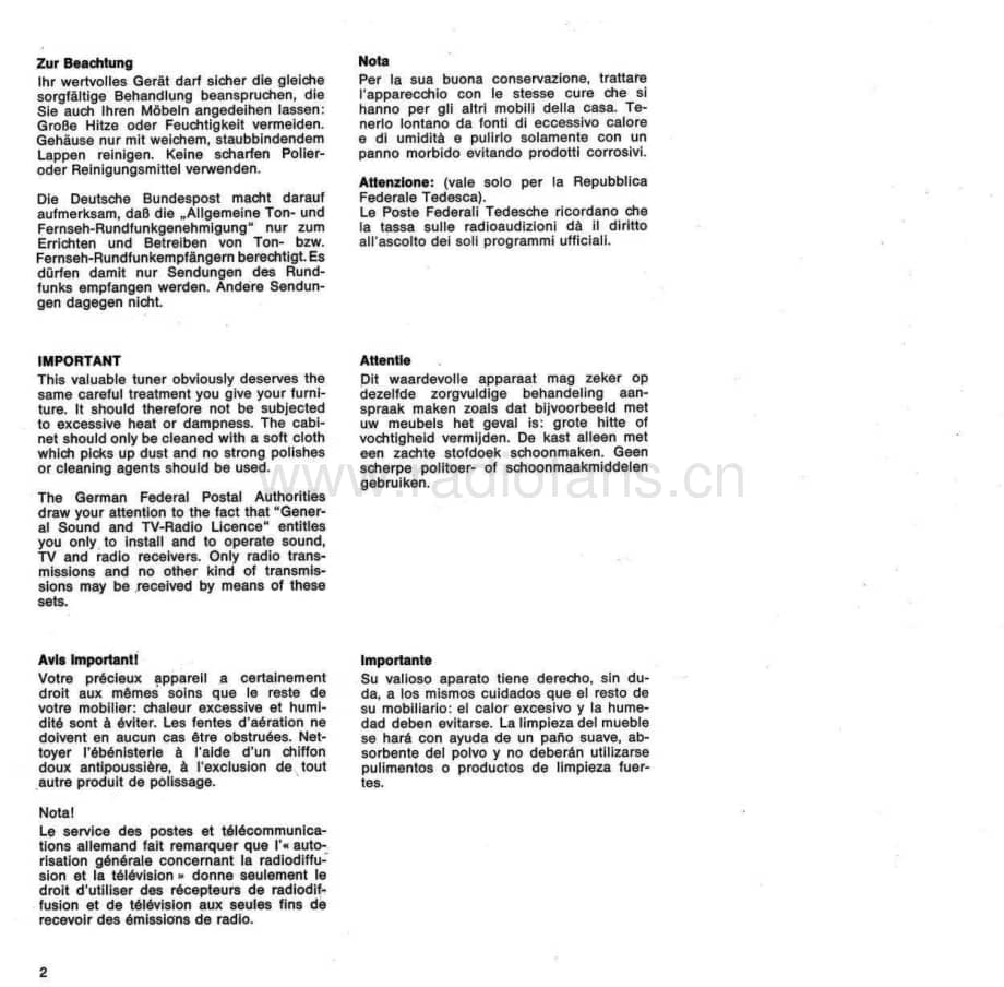 GrundigST2000OwnersManual 维修电路图、原理图.pdf_第2页