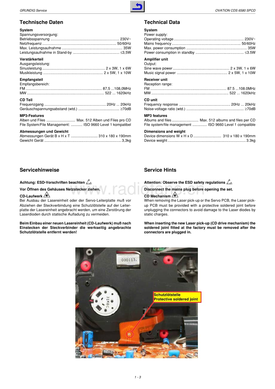 GrundigCDS6580SPCD 维修电路图、原理图.pdf_第3页