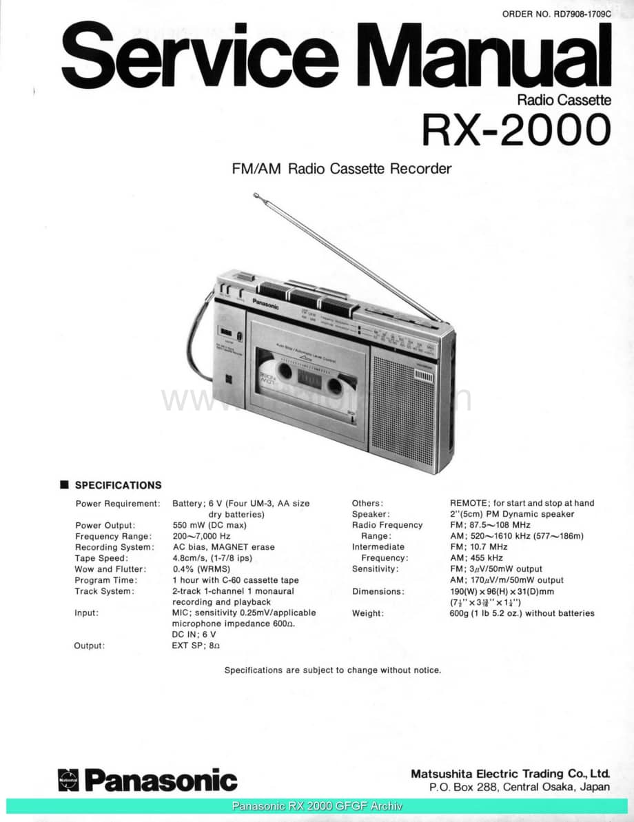 Panasonic_RX-2000_sch 电路图 维修原理图.pdf_第1页