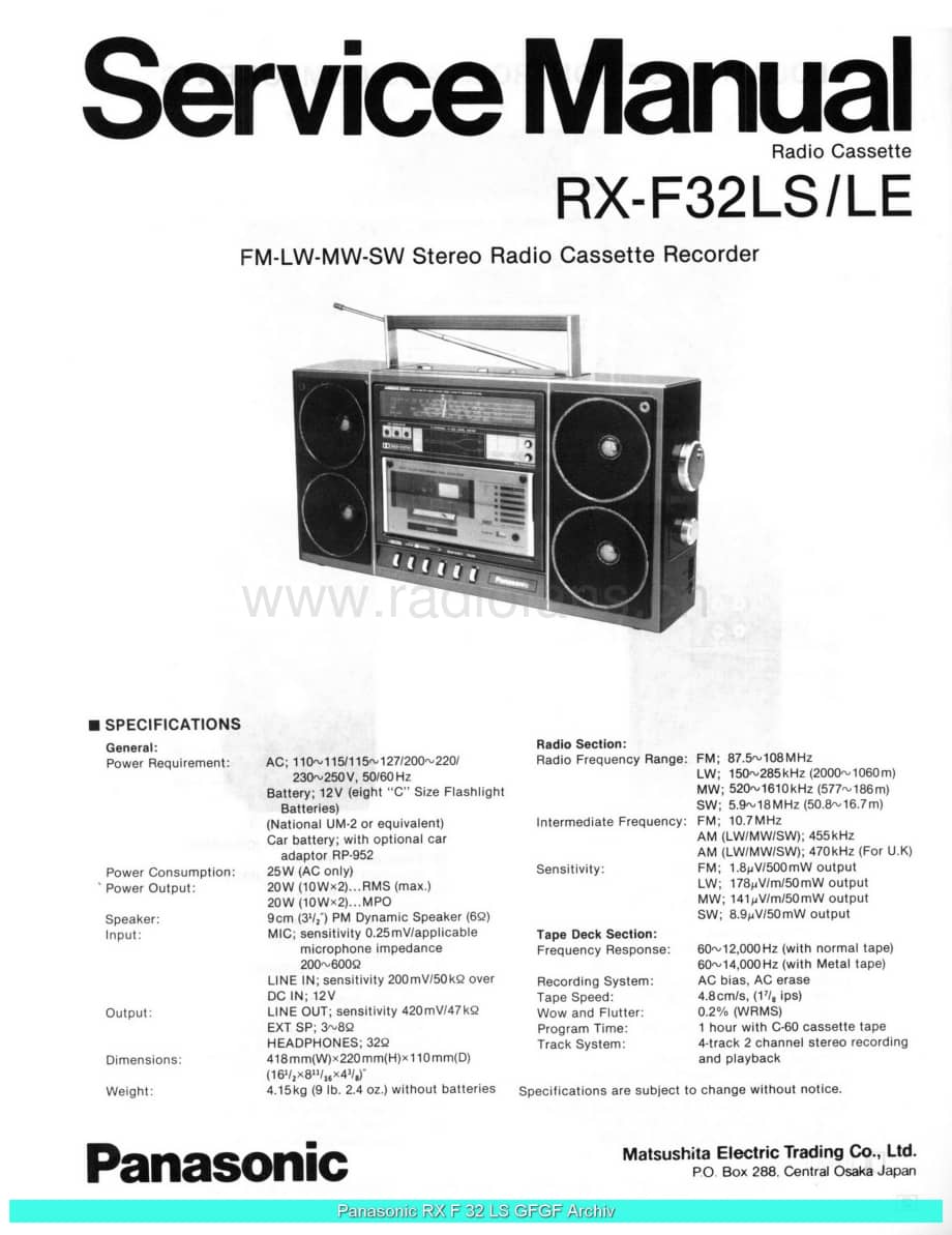 Panasonic_RX-F32LS_sch 电路图 维修原理图.pdf_第1页