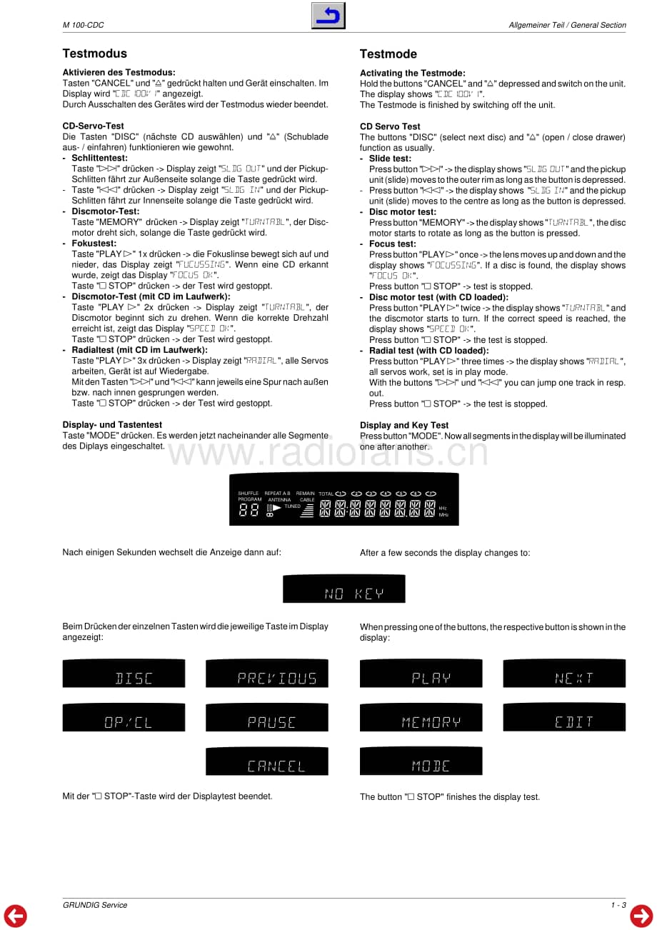 GrundigM100CDC 维修电路图、原理图.pdf_第3页