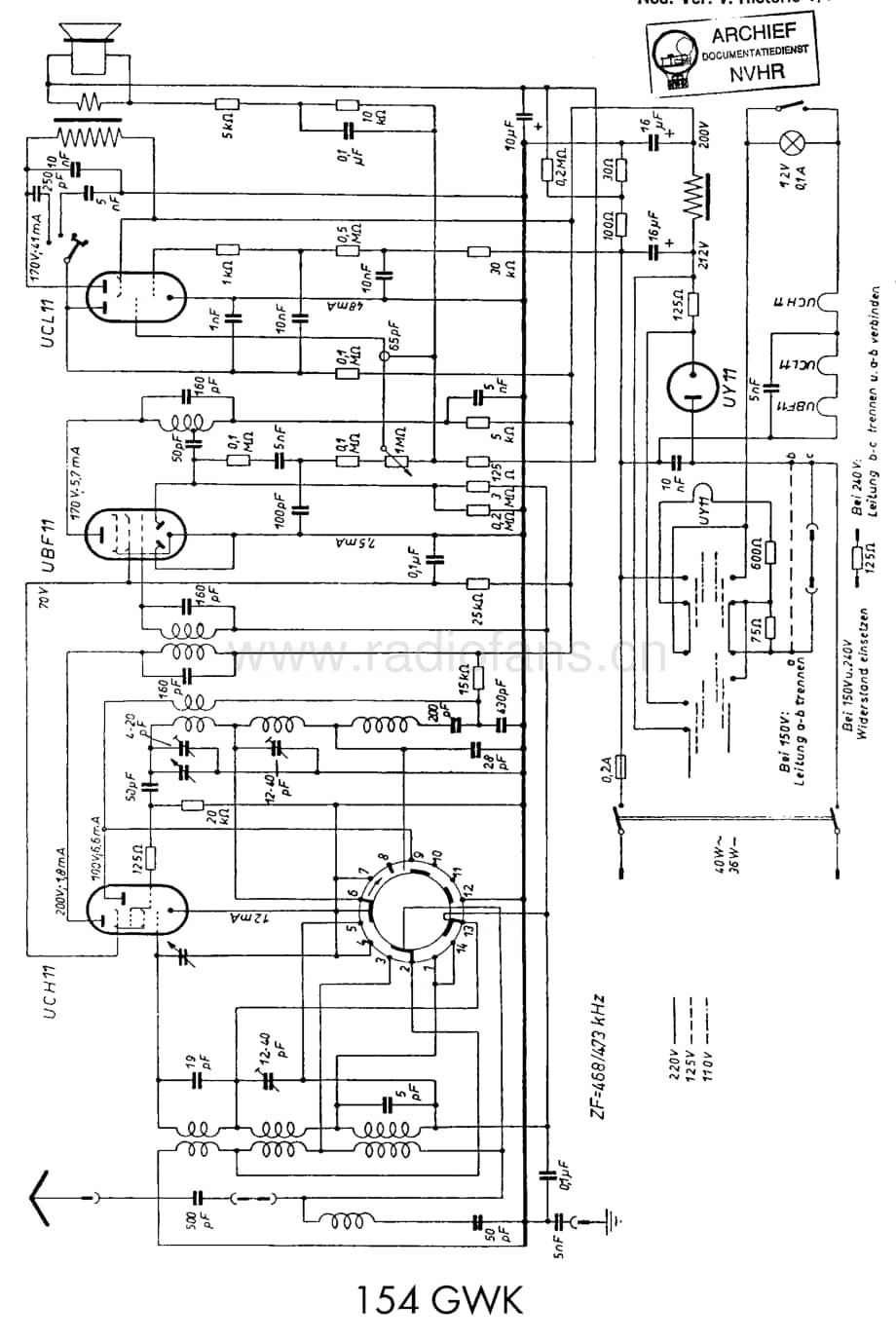 Telefunken_154GWK 维修电路图 原理图.pdf_第1页