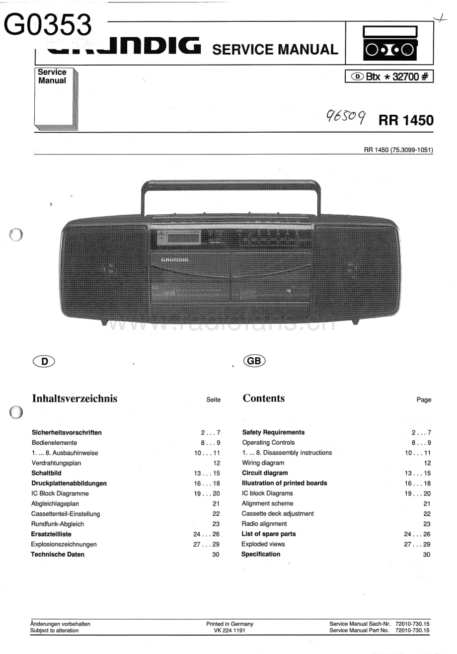 GrundigRR1450 维修电路图、原理图.pdf_第1页