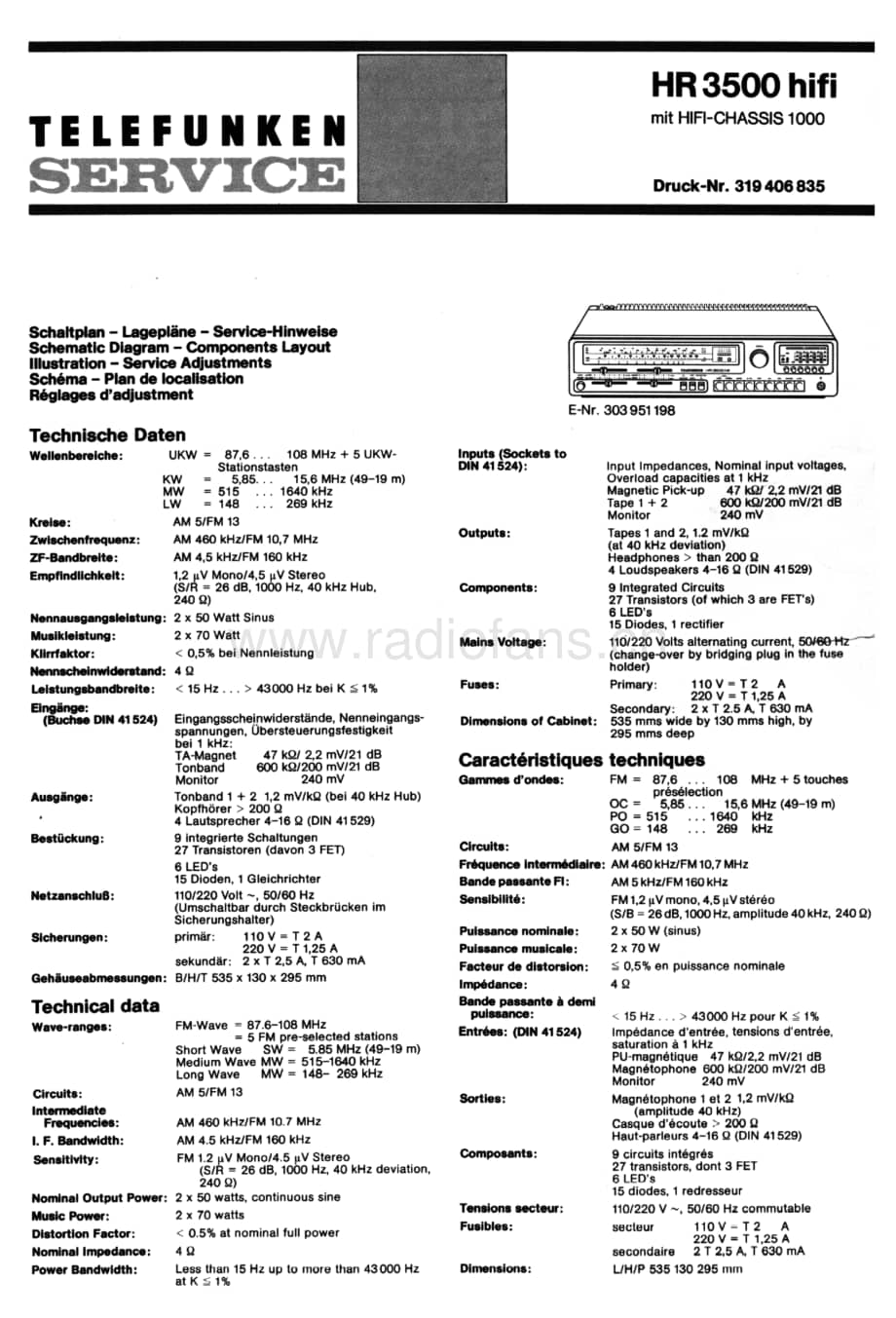 TelefunkenHR3500维修电路图、原理图.pdf_第1页