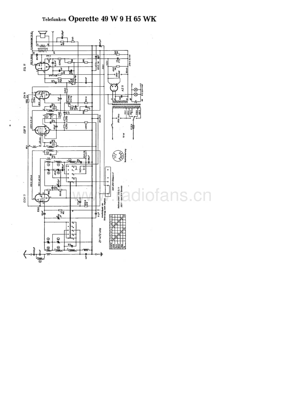 TelefunkenOperette9H65WK维修电路图、原理图.pdf_第1页