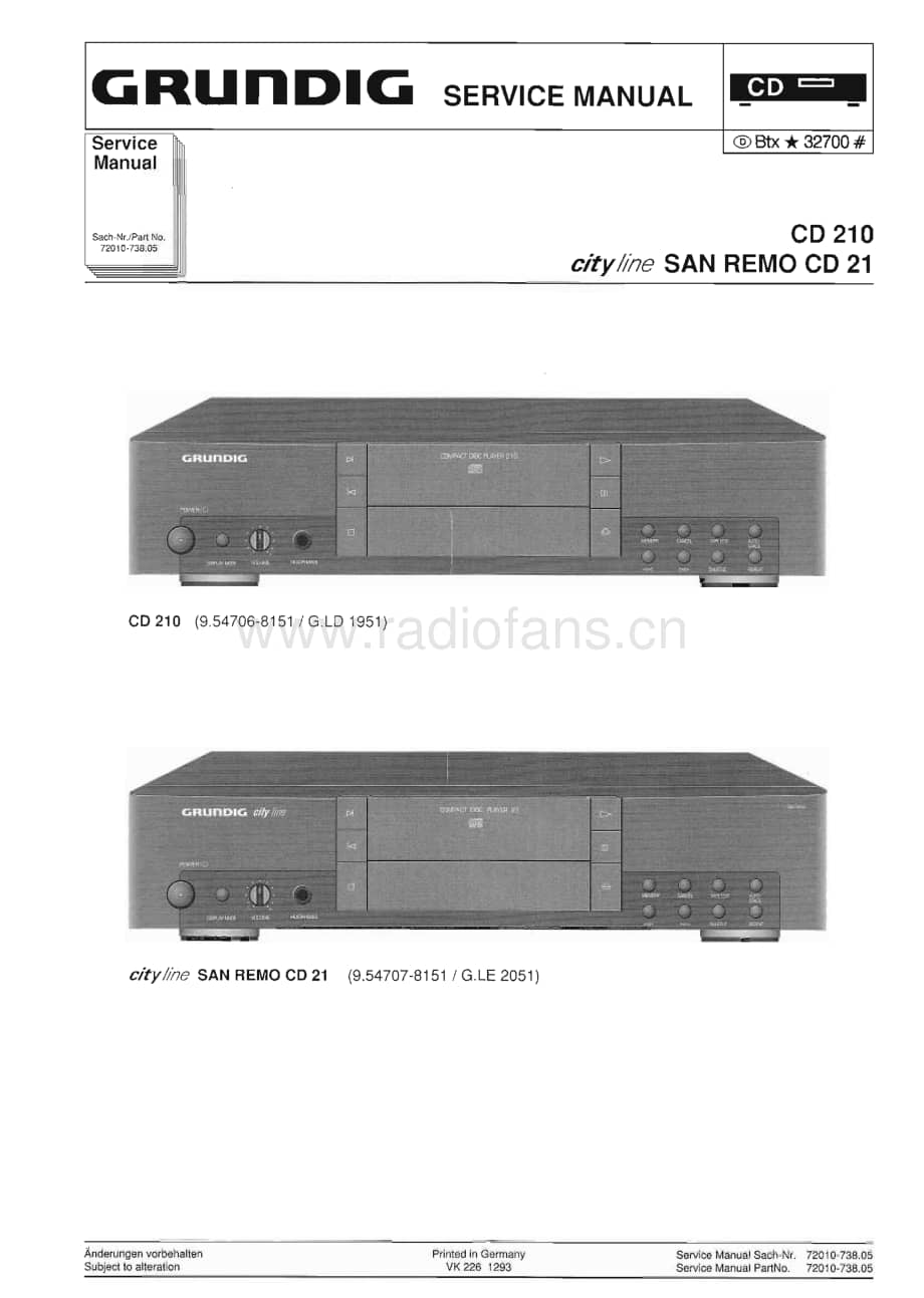 GrundigCD210 维修电路图、原理图.pdf_第1页