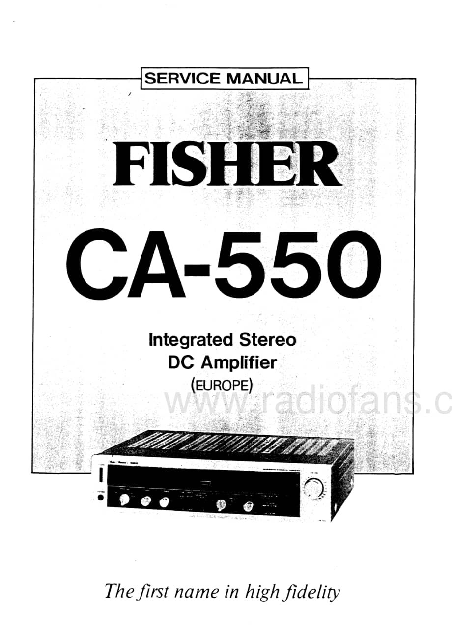 FisherCA550ServiceManual 电路原理图.pdf_第1页