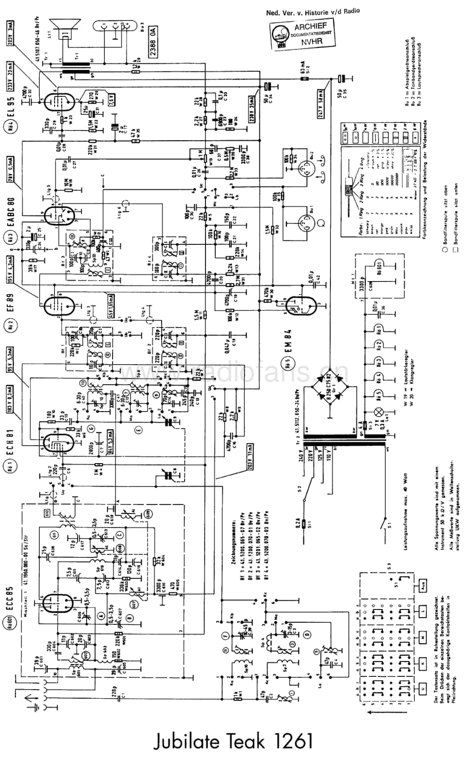 Telefunken_1261 维修电路图 原理图.pdf_第1页