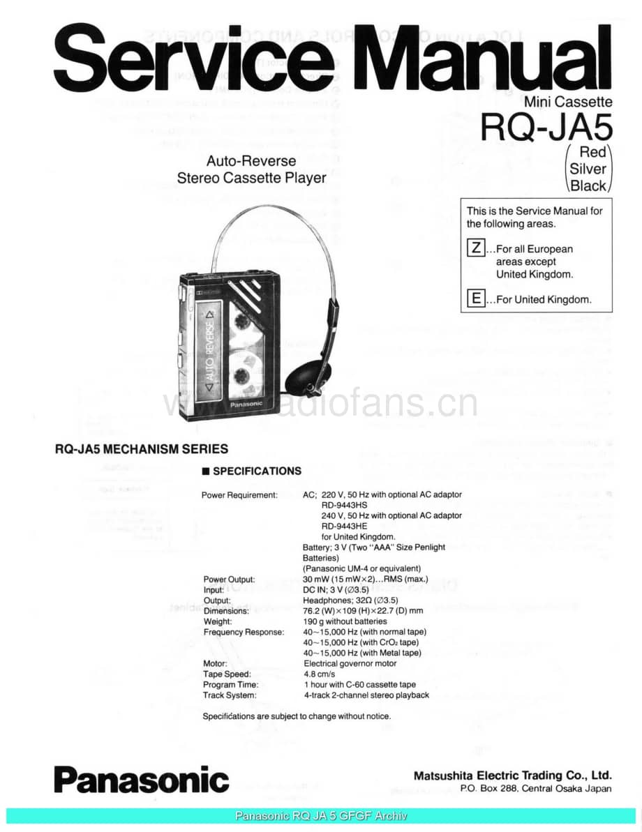 Panasonic_RQ-JA5_sch 电路图 维修原理图.pdf_第1页