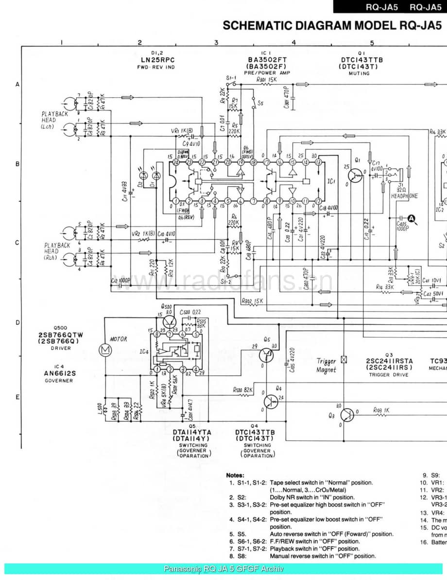 Panasonic_RQ-JA5_sch 电路图 维修原理图.pdf_第2页