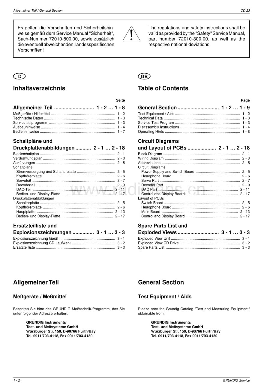 GrundigCD23ServiceManual(1) 维修电路图、原理图.pdf_第2页