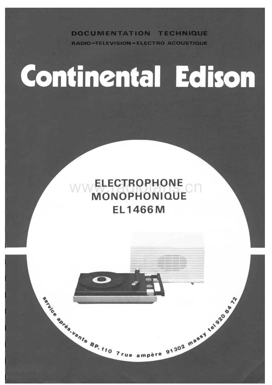 ContinentalEdisonEL1466M 维修电路图 原理图.pdf_第1页