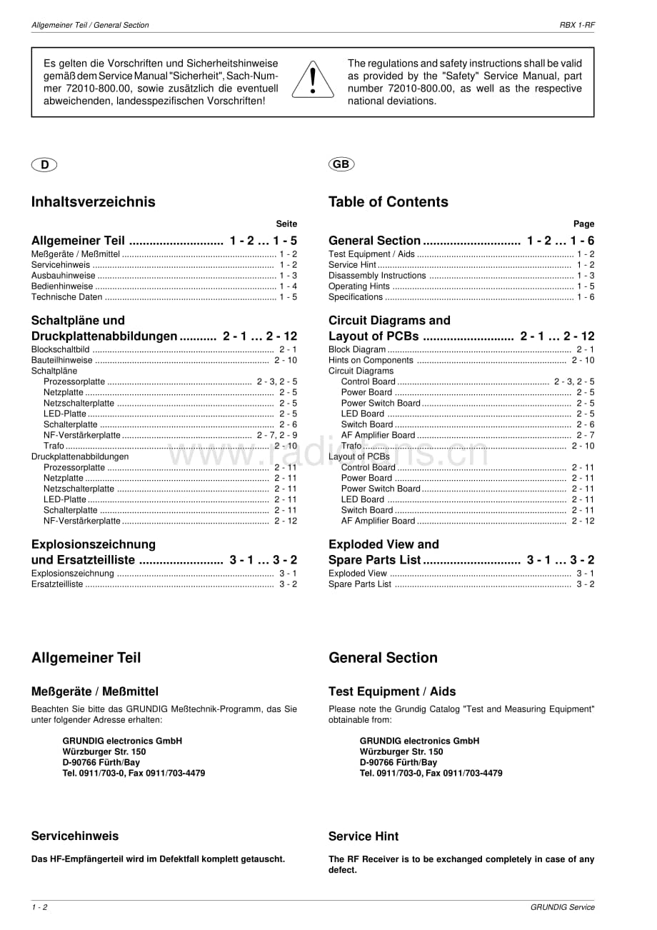 GrundigRBX1RF 维修电路图、原理图.pdf_第2页
