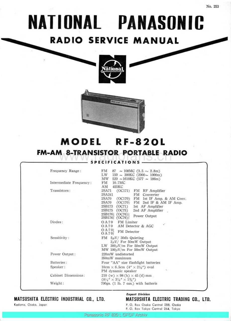 Panasonic_RF-820L_sch 电路图 维修原理图.pdf_第1页