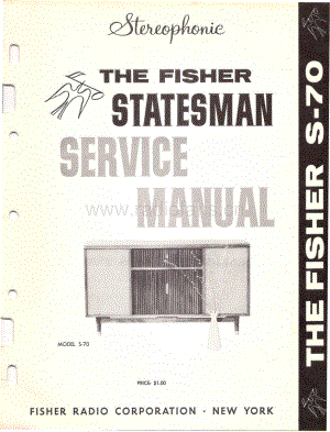 FisherSTATESMANS70ServiceManual 电路原理图.pdf