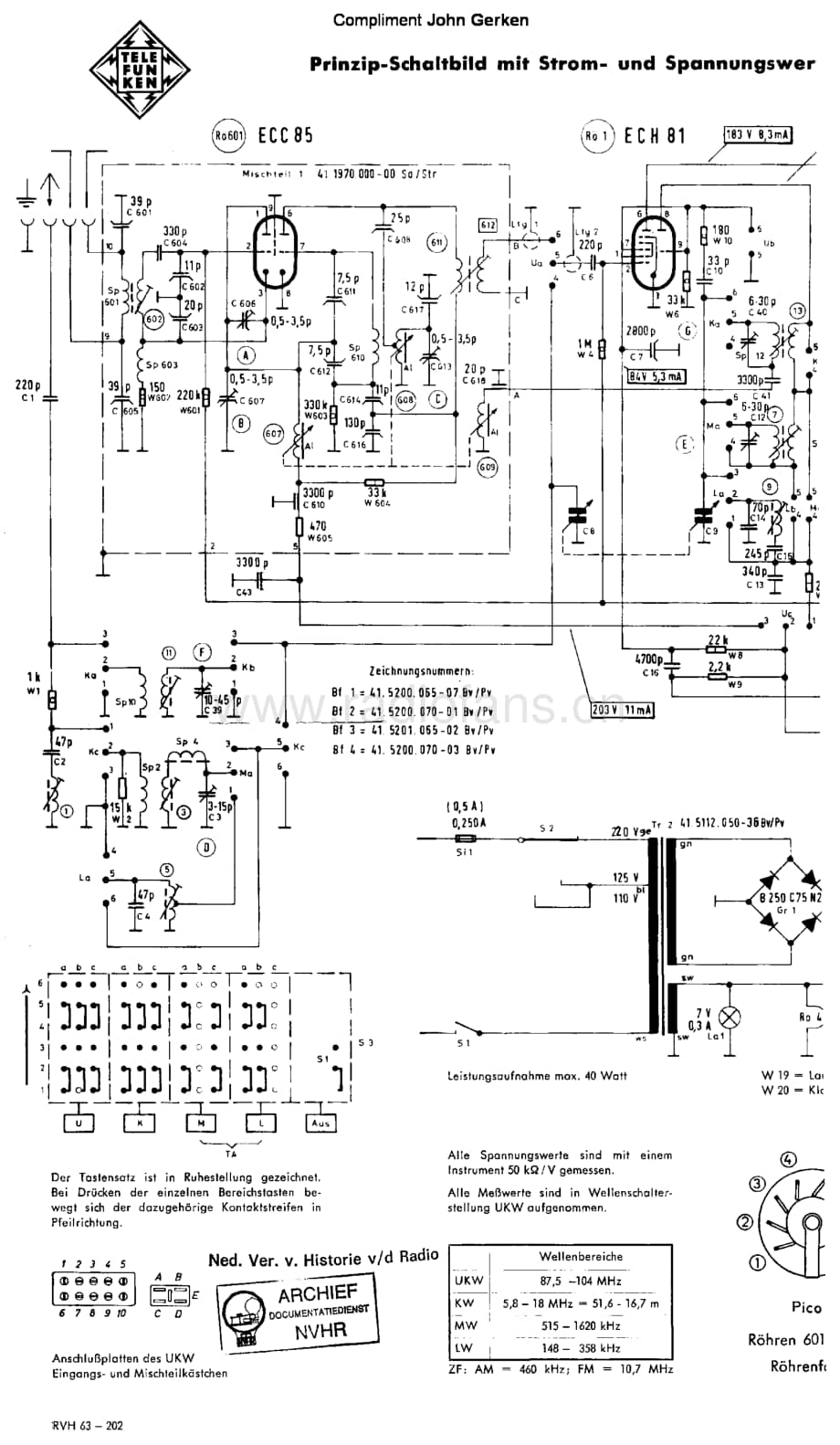 Telefunken_1451 维修电路图 原理图.pdf_第1页