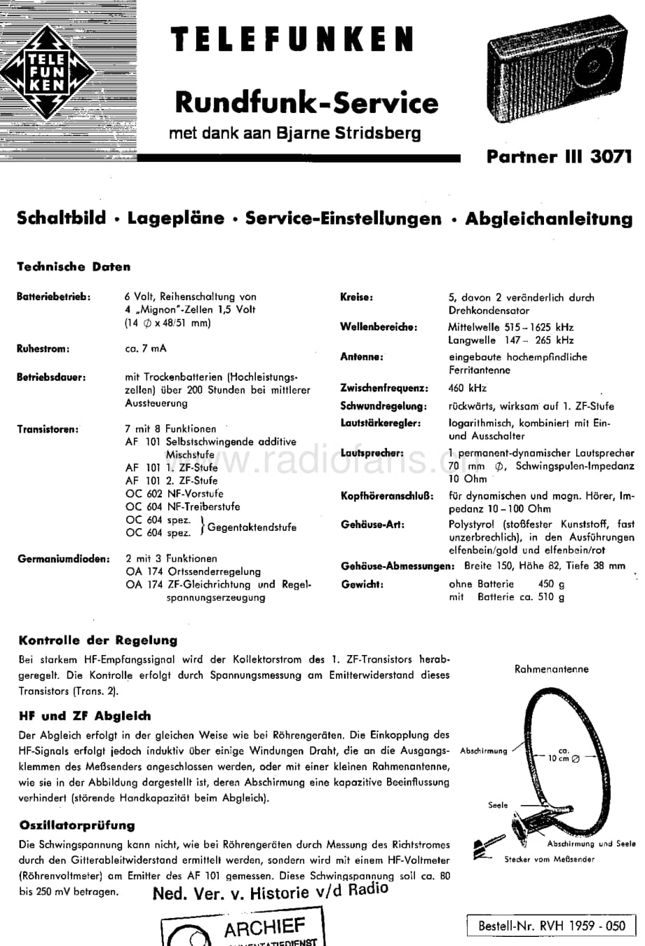 Telefunken_3071 维修电路图 原理图.pdf_第1页