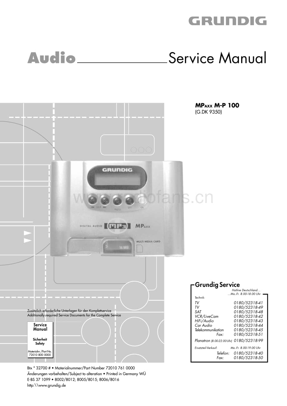 GrundigMP100 维修电路图、原理图.pdf_第1页