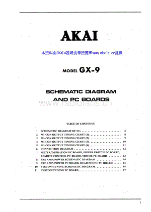 AKAI GX-9 电路图 维修原理图.pdf