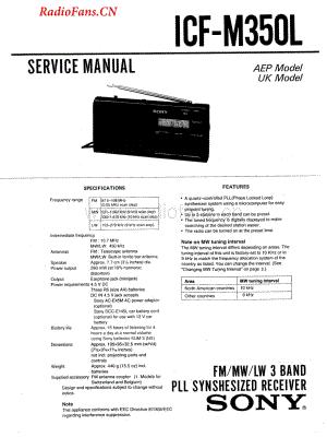 sony_icf-m350l_service_manual 电路图 维修原理图.pdf