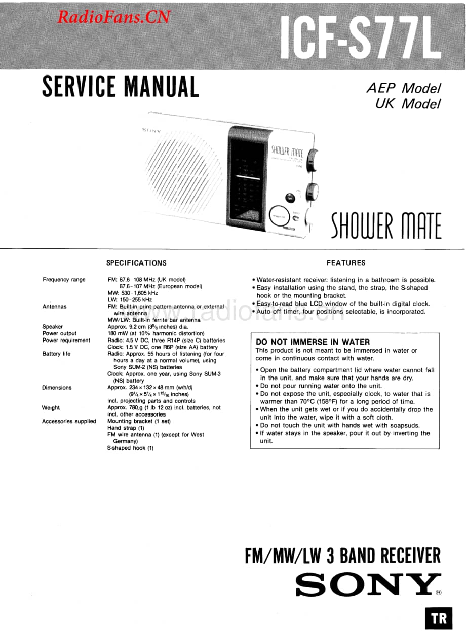 sony_icf-s77l_service_manual 电路图 维修原理图.pdf_第1页