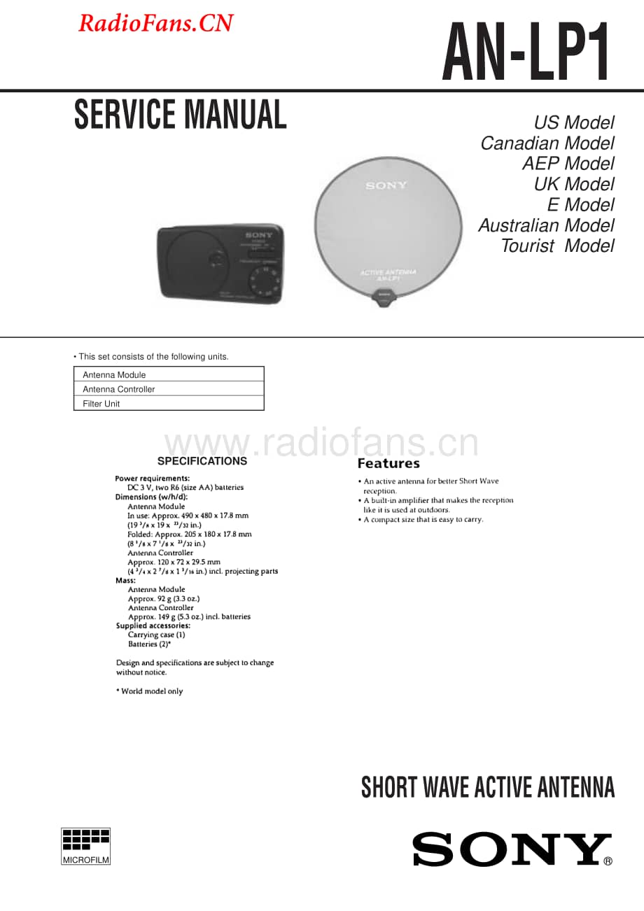 SONYan_lp1_service_manual 电路图 维修原理图.pdf_第1页