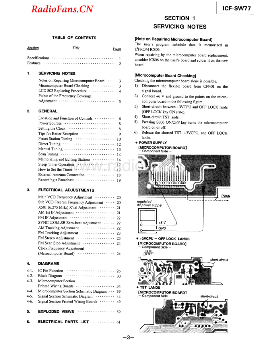 SONYservice_manual_icfsw77 电路图 维修原理图.pdf_第3页