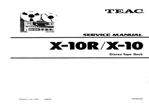 TEAC_X-10_service_manual 电路图 维修原理图.pdf