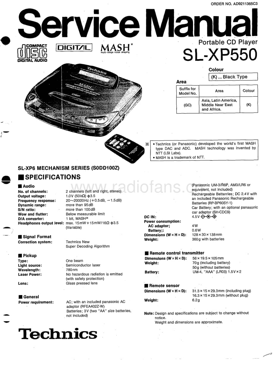 technics_sl-xp-550 电路图 维修原理图.pdf_第1页