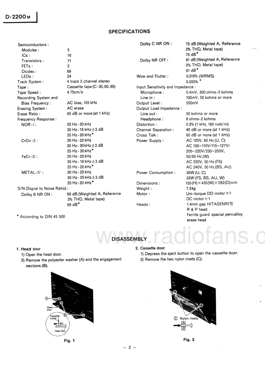 hitachi_d-2200m 电路图 维修原理图.pdf_第2页