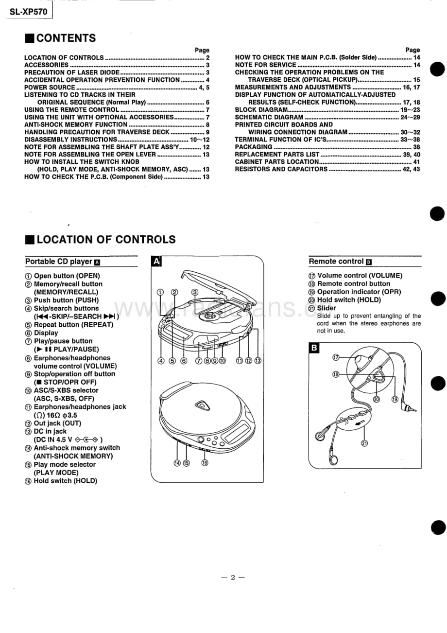 technics_portable_sl-xp-570 电路图 维修原理图.pdf_第2页